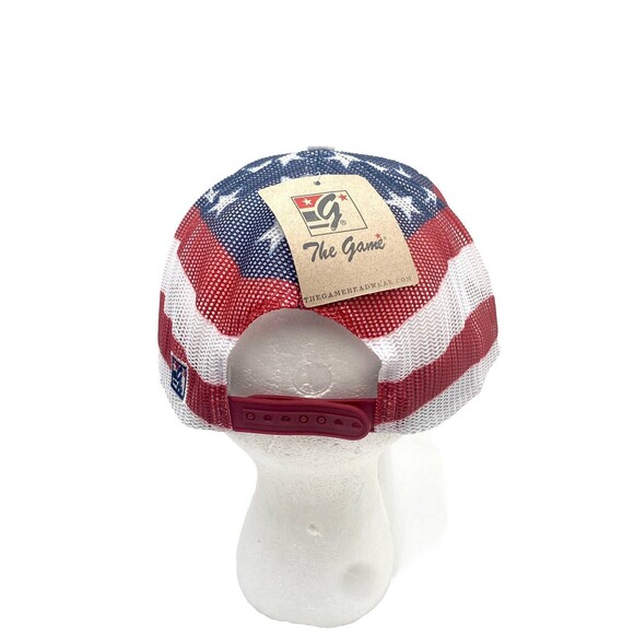 Vintage Hoosier Air Transport Hat New w Tag The Game Brand Mesh Flag Strapback - Picture 3 of 6